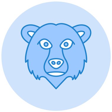 Ayı. Web simgesi basit illüstrasyon