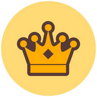 Taç. Web simgesi basit illüstrasyon