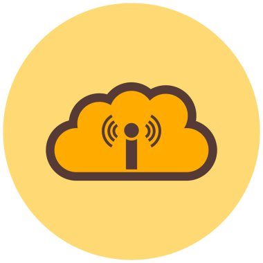 Bulut. Web simgesi basit illüstrasyon