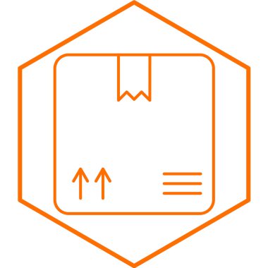 Kağıt kesiği karton kutu simgesi beyaz arkaplanda izole edildi. Paket imzası. vektör illüstrasyonu