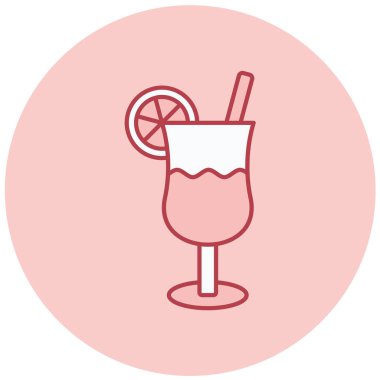 Kokteyl. Web simgesi basit illüstrasyon