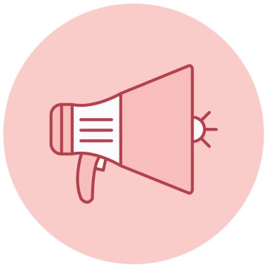 Megafon. Web simgesi basit illüstrasyon