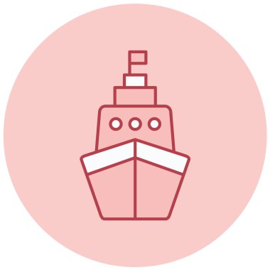 Gemi. Web simgesi basit illüstrasyon