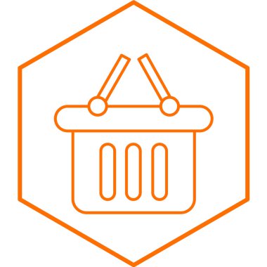 Alışveriş sepeti ikonu. vektör illüstrasyonu