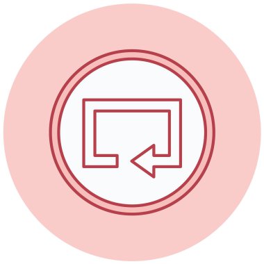 Tek bir ok simgesinin vektör illüstrasyonu