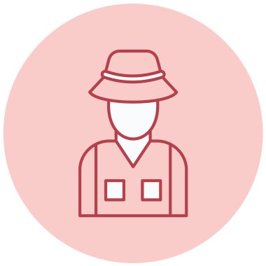 çiftçi ikonu vektör illüstrasyonu