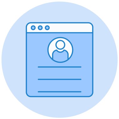 kullanıcı. Web simgesi basit illüstrasyon