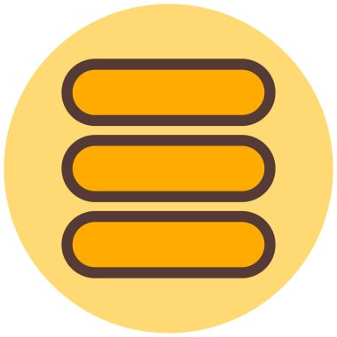 Bir çubuk simgesinin vektör illüstrasyonu