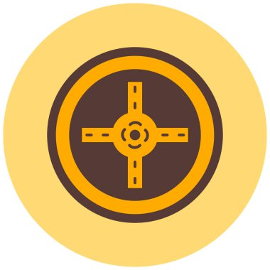 Pusula. Web simgesi basit illüstrasyon