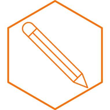 kalem basit simgesi, vektör çizim