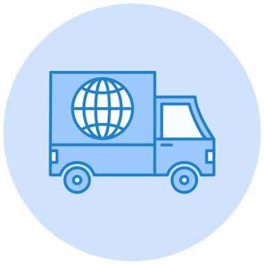 Teslimat. Web simgesi basit illüstrasyon