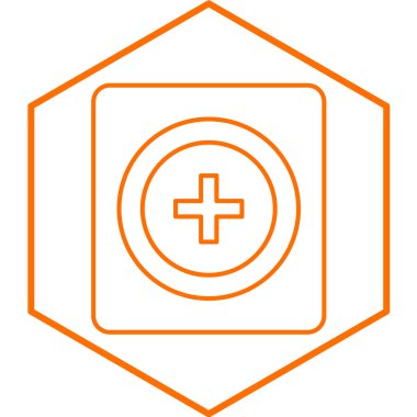 Sağlık İşareti basit simgesi, vektör illüstrasyonu