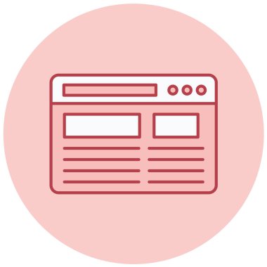 İnternet sitesi. Web simgesi basit illüstrasyon