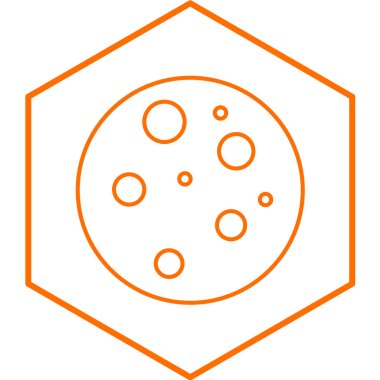 Ay simgesi, basit tasarım vektör çizimi