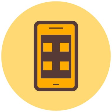 Cep telefonu. Web simgesi basit illüstrasyon