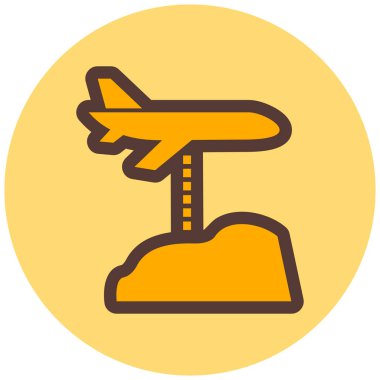 Uçak. Web simgesi basit illüstrasyon