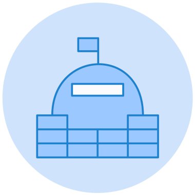 Yapı ve yapı simgesinin vektör illüstrasyonu