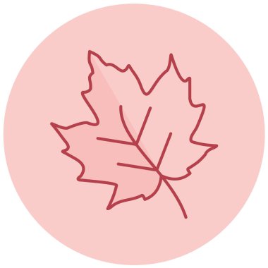 Akçaağaç yaprağı simge vektör çizim