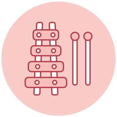 Ksilofon. Web simgesi basit illüstrasyon