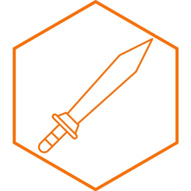 sword icon in trendy style isolated background