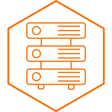 veri merkezi simgesi vektör illüstrasyonu