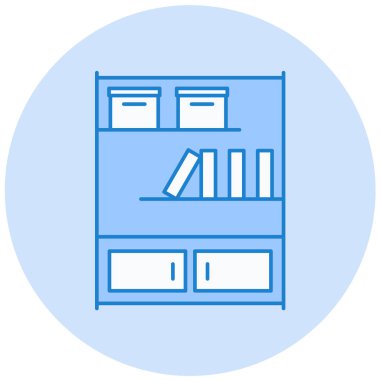 Kütüphane. Web simgesi basit illüstrasyon