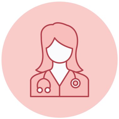 Doktor. Web simgesi basit illüstrasyon