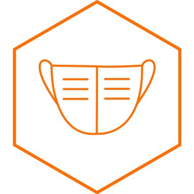 Yüz Maskesi basit simgesi, vektör illüstrasyonu