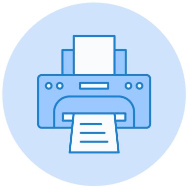 Yazıcı. Web simgesi basit tasarım