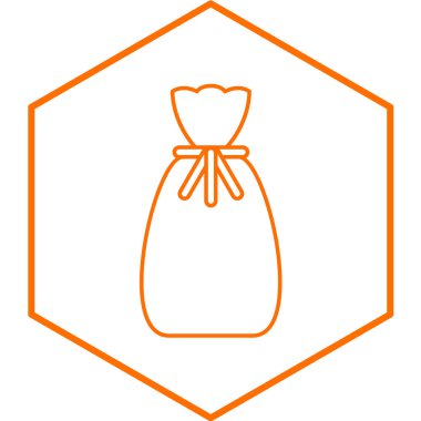 torba simgesi. Web için para çuvalı vektör simgelerinin basit çizimi