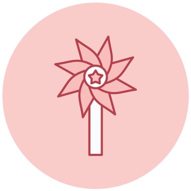 Çiçek. Web simgesi basit illüstrasyon