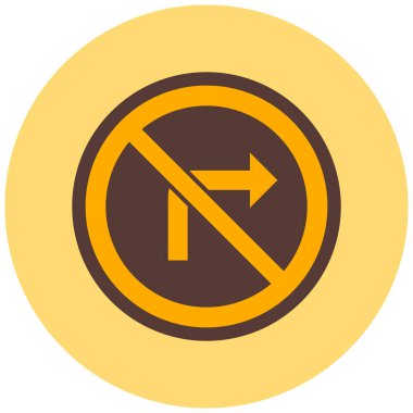 yol işareti simgesi, basit tasarım vektör çizimi