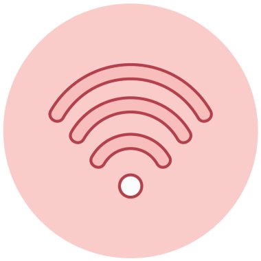 Kablosuz. Web simgesi basit illüstrasyon