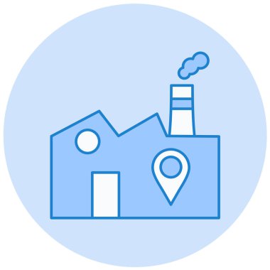 Bir bina simgesinin vektör illüstrasyonu