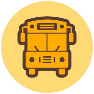 Otobüs. Web simgesi basit illüstrasyon