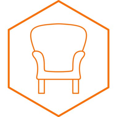 Sandalye ikonu. vektör illüstrasyonu