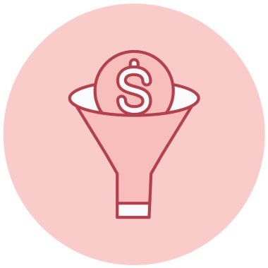 Dolar. Web simgesi basit illüstrasyon