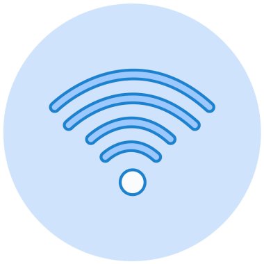 Kablosuz. Web simgesi basit illüstrasyon