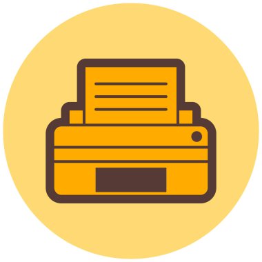 Yazıcı. Web simgesi basit illüstrasyon