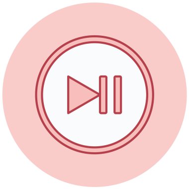 Oynat ve durdur simgesinin vektör illüstrasyonu