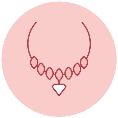 Kolye. Web simgesi basit illüstrasyon