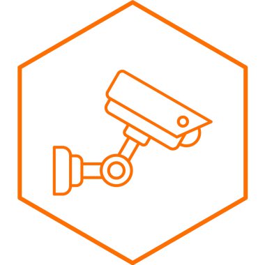 Güvenlik kamerası simgesi. vektör illüstrasyonu