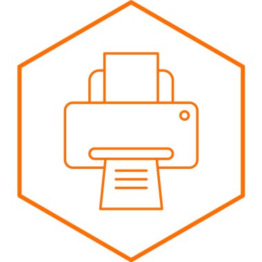 Yazıcı simgesi, vektör illüstrasyonu