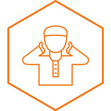 Adzan simgesinin vektör illüstrasyonu