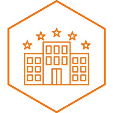 Otel vektör simgesi modern basit illüstrasyon