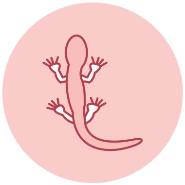 Kertenkele simgesi, basit tasarım vektör çizimi