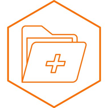 Tıbbi Dizin basit simgesi, vektör illüstrasyonu