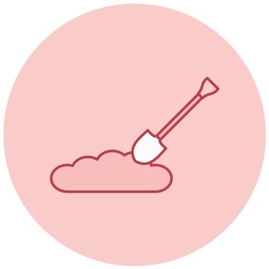 Kürek. Web simgesi basit illüstrasyon