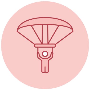 Paraşüt. Web simgesi basit tasarım