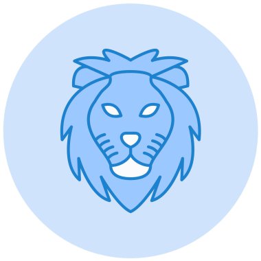 aslan başı vektör simgesi